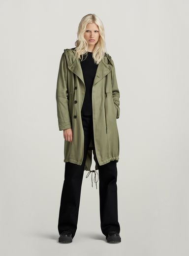 Parka Fluid Fishtail Hooded